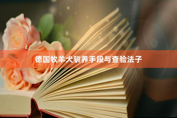 德国牧羊犬驯养手段与查验法子
